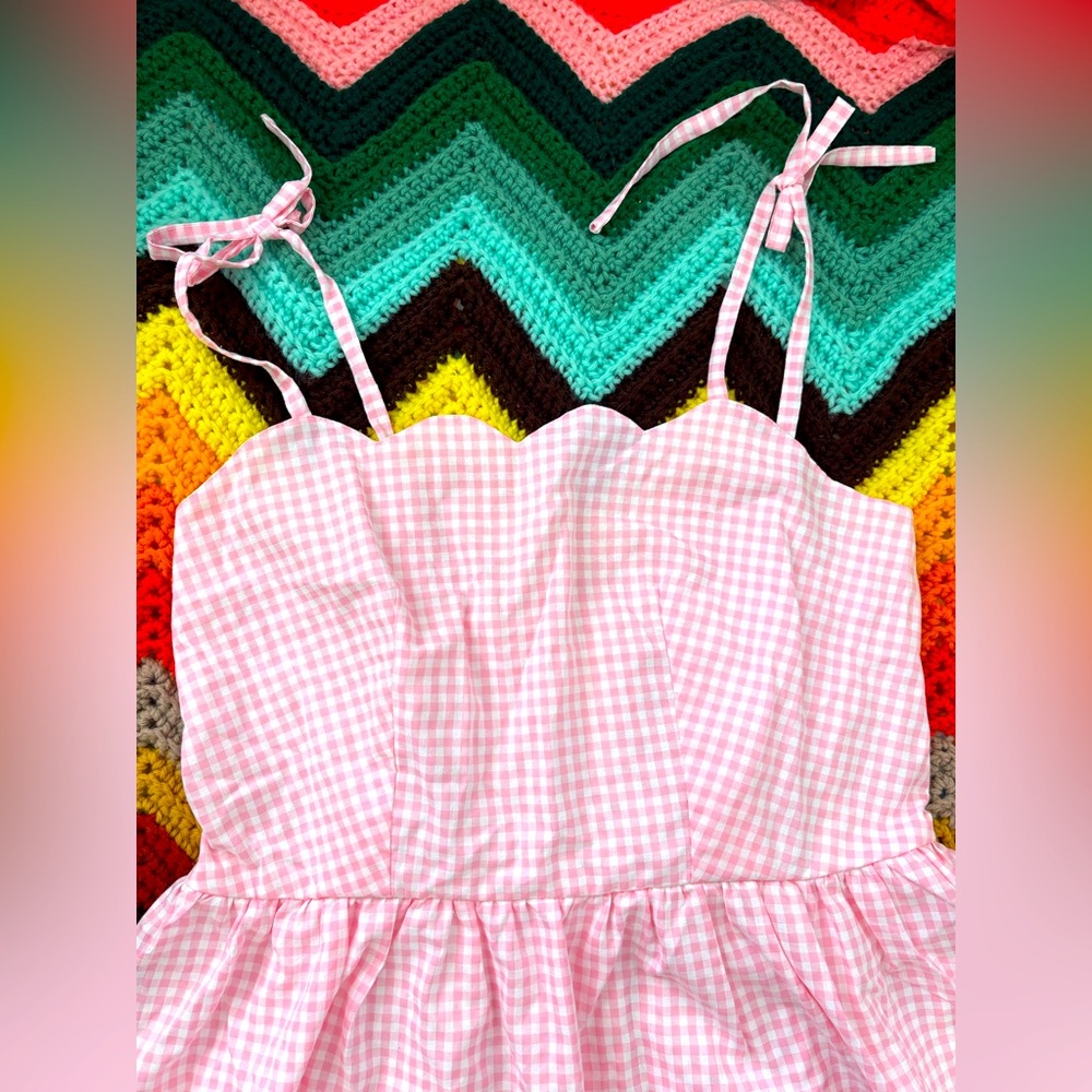 Bonne Chance Collections Pink Gingham Sundress Size XL